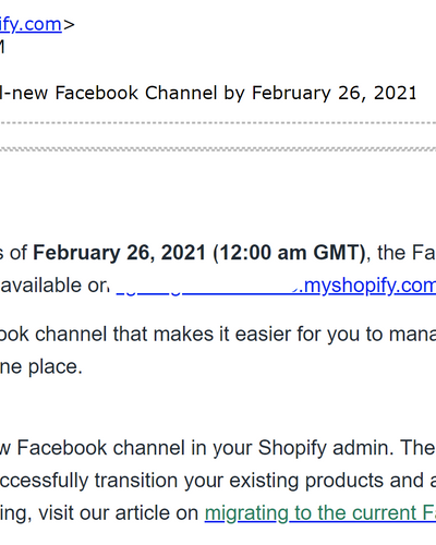 Adding new Facebook channel in your Shopify Site