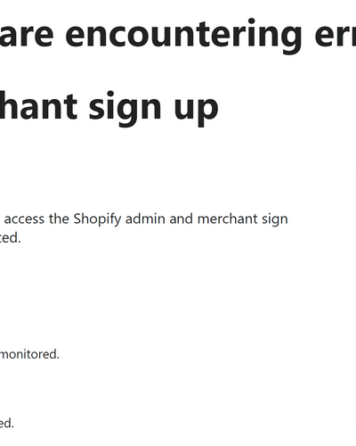 Some Shopify merchants may have problems accessing Shopify ADMIN this morning.