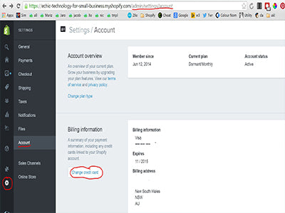 How do I change my credit card details in Shopify? - eChic technology ...